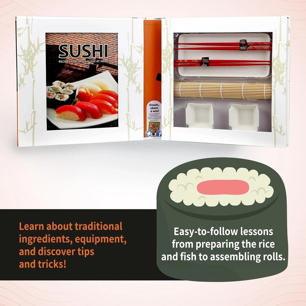 How to make Sushi at home Introduction to Sushi Book Recipe Kit Spice Box - Picture 5 of 6
